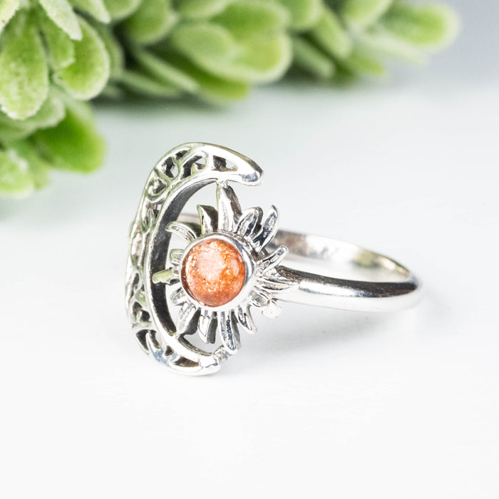 Sunstone Ring 4.5mm Size 8