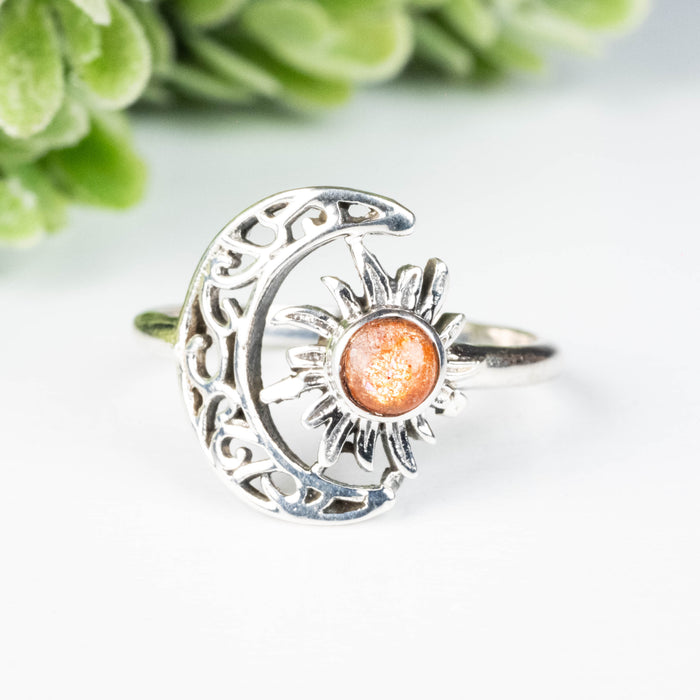 Sunstone Ring 4.5mm Size 8