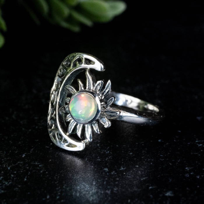 Ethiopian Opal Ring 4.5mm Size 6