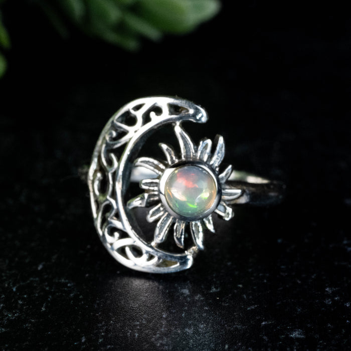 Ethiopian Opal Ring 4.5mm Size 6