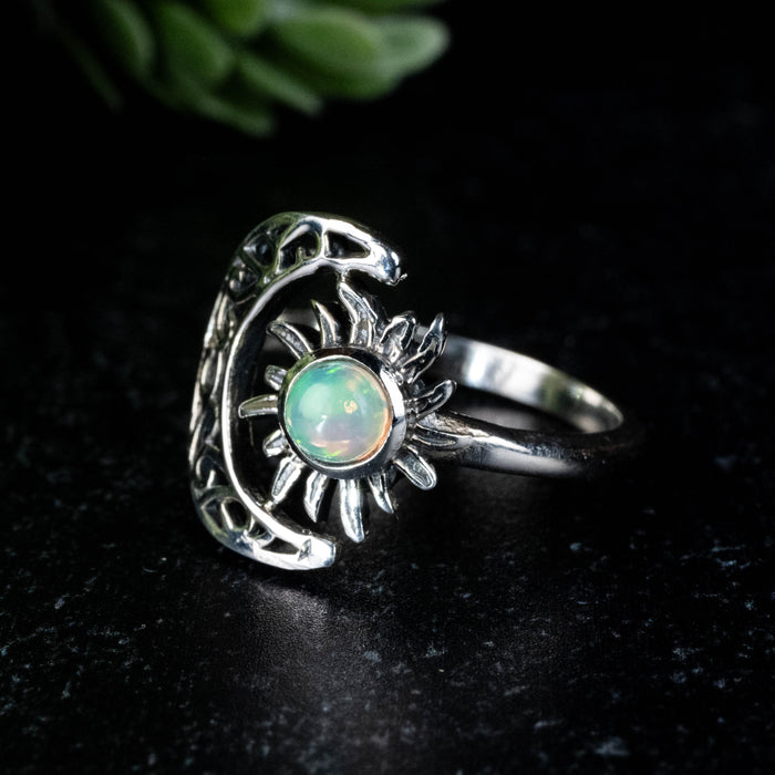 Ethiopian Opal Ring 4.5mm Size 7