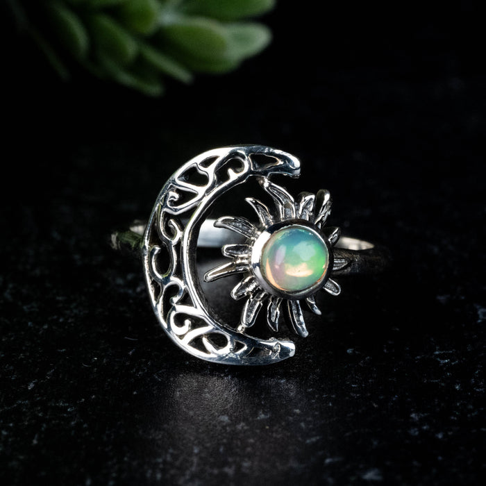 Ethiopian Opal Ring 4.5mm Size 7