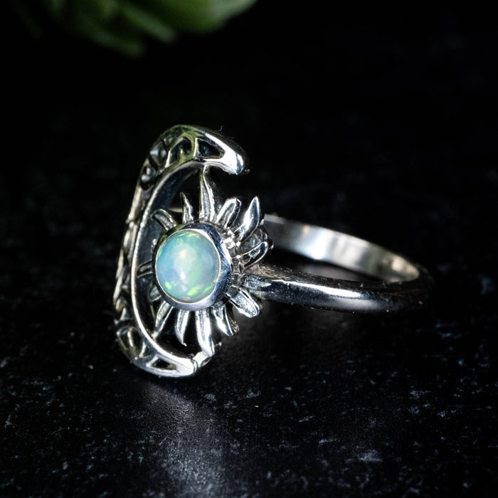 Ethiopian Opal Ring 4.5mm Size 7
