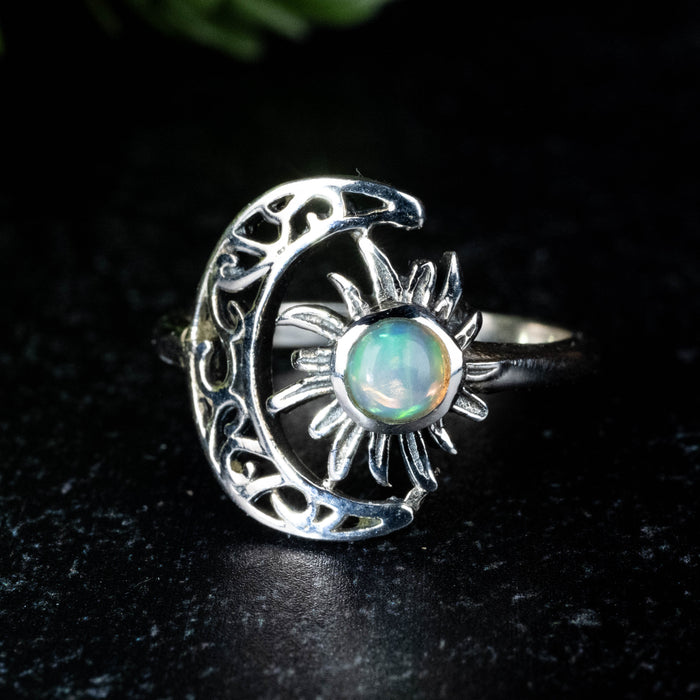 Ethiopian Opal Ring 4.5mm Size 7