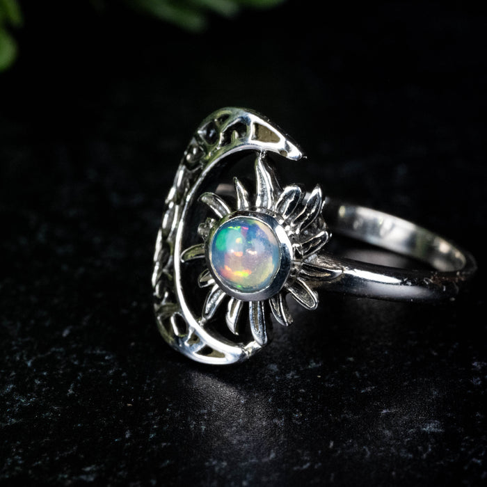 Ethiopian Opal Ring 4.5mm Size 7