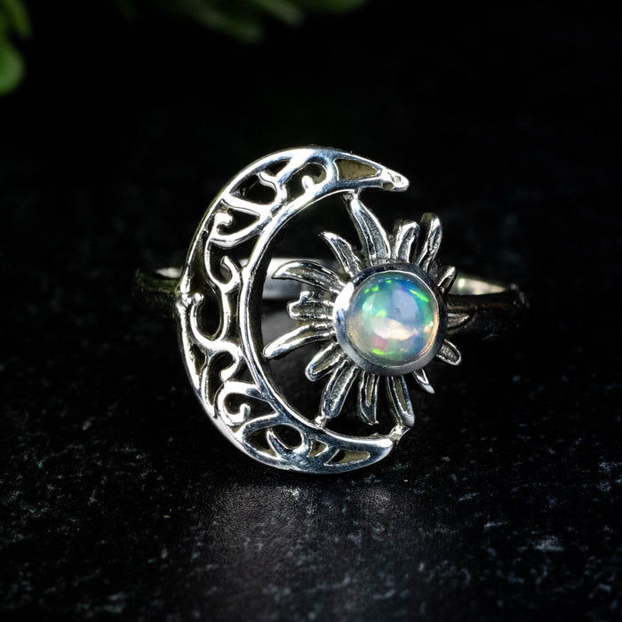 Ethiopian Opal Ring 4.5mm Size 7