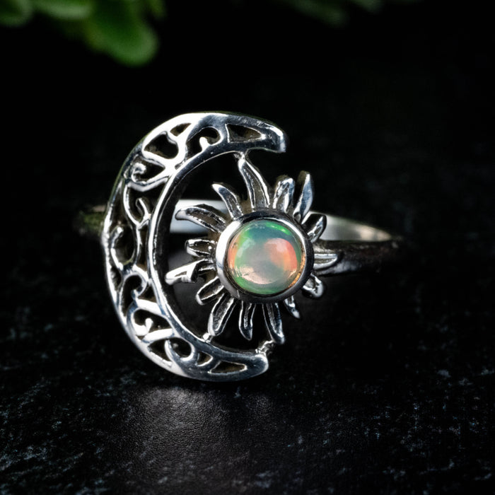 Ethiopian Opal Ring 4.5mm Size 8