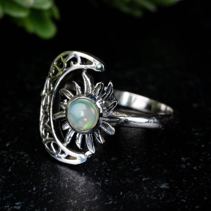 Ethiopian Opal Ring 4.5mm Size 8