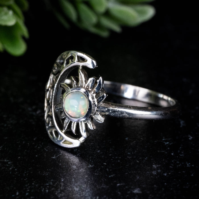Ethiopian Opal Ring 4.5mm Size 11