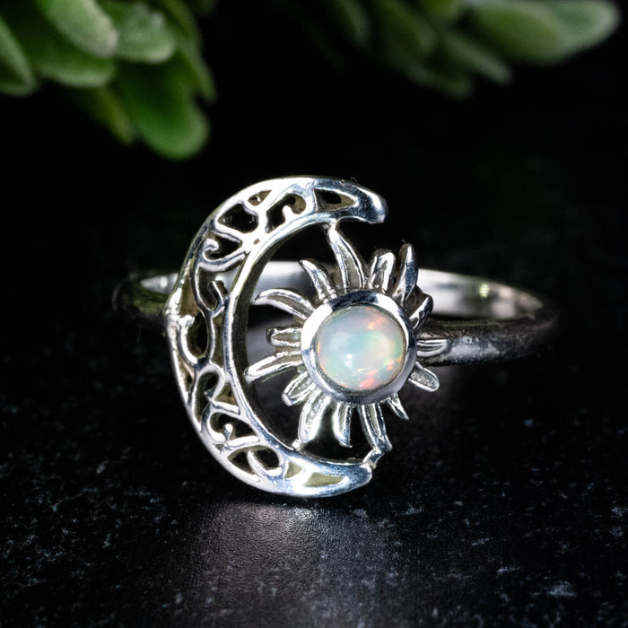 Ethiopian Opal Ring 4.5mm Size 11