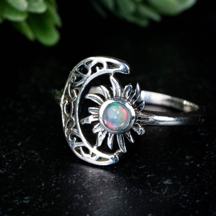 Ethiopian Opal Ring 4.5mm Size 11