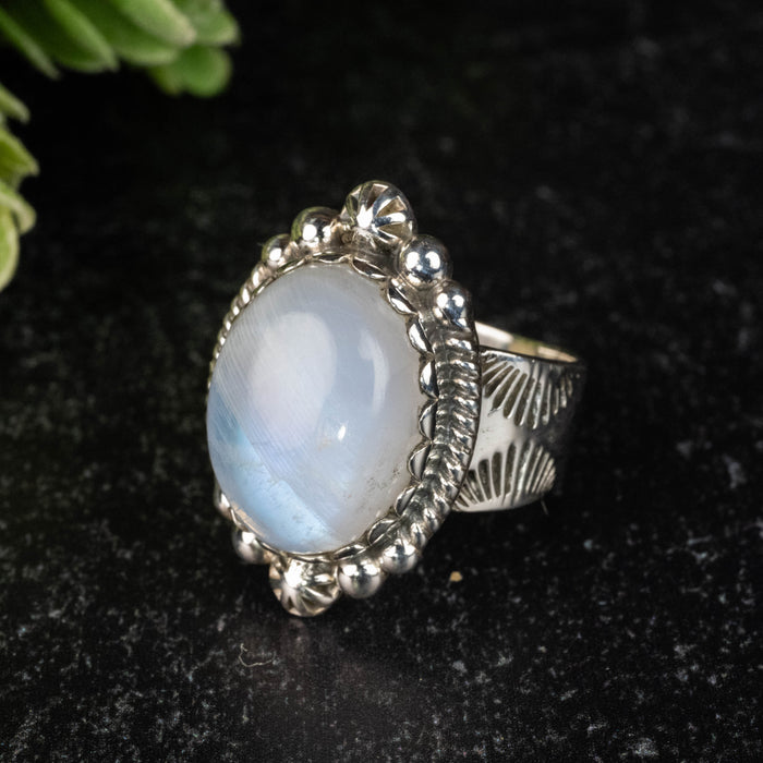 Moonstone Ring 16x12mm Size 7