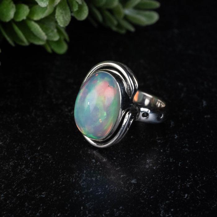Ethiopian Opal Ring 16x11mm Size 6