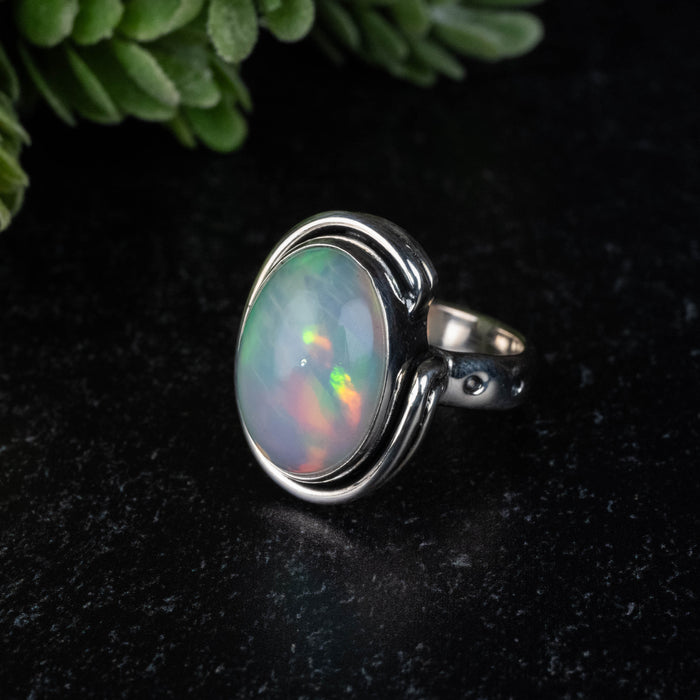 Ethiopian Opal Ring 16x11mm Size 6