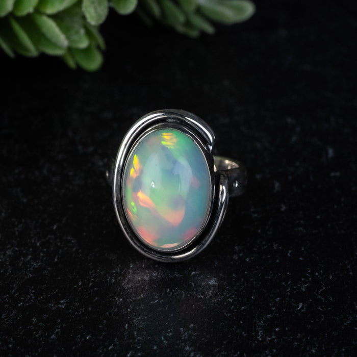 Ethiopian Opal Ring 16x11mm Size 6