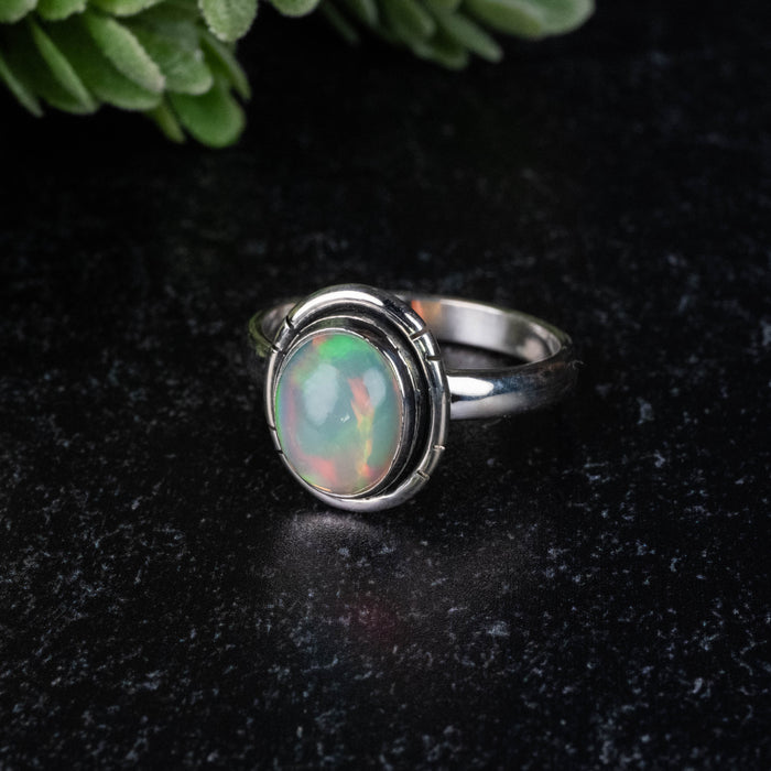 Ethiopian Opal Ring 10x8mm Size 8