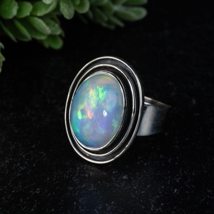 Ethiopian Opal Ring 18x13mm Size 9