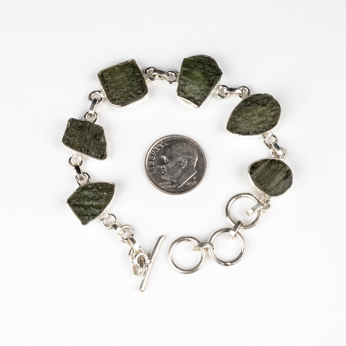 Moldavite Bracelet 7.5" 16.41 g