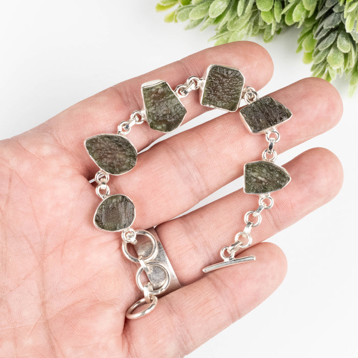 Moldavite Bracelet 7.5" 16.41 g