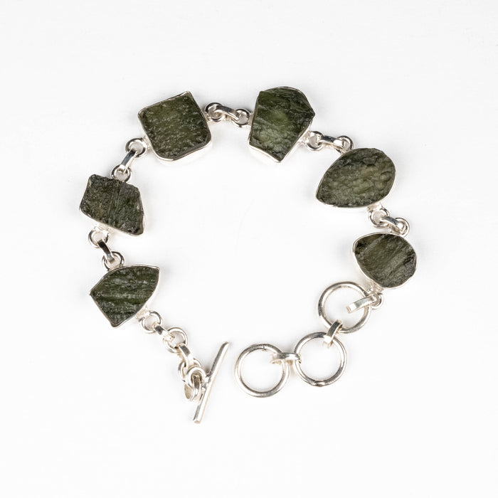 Moldavite Bracelet 7.5" 16.41 g