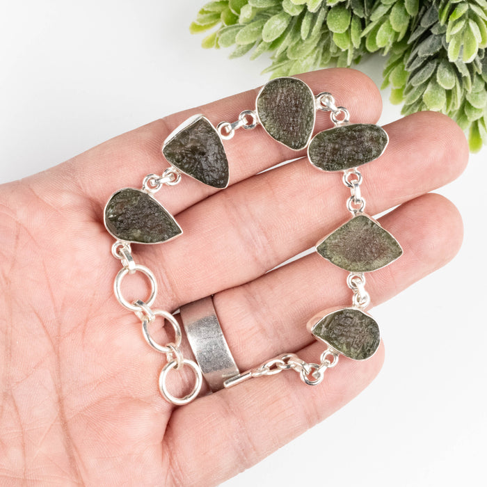 Moldavite Bracelet 7.75" 17.88 g