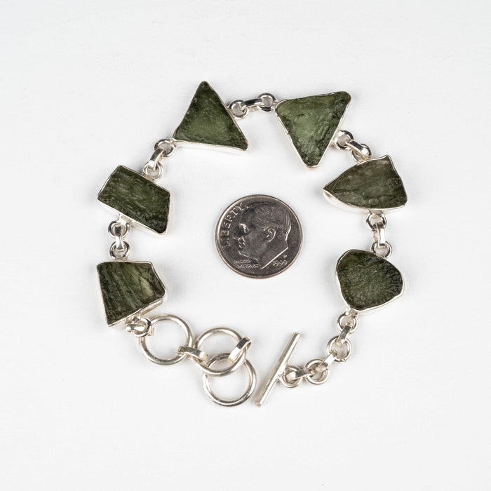 Moldavite Bracelet 7.5" 14.88 g