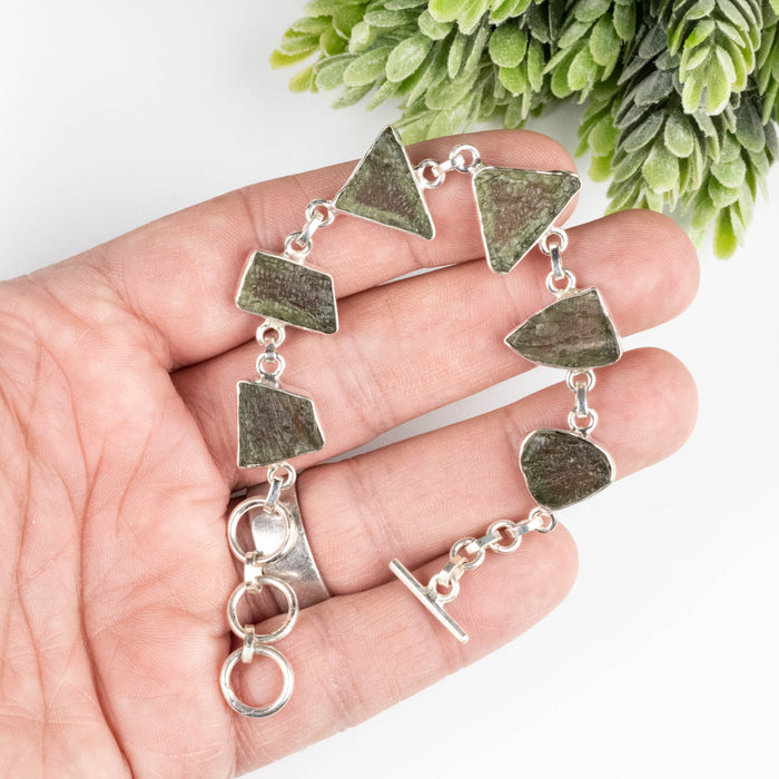 Moldavite Bracelet 7.5" 14.88 g
