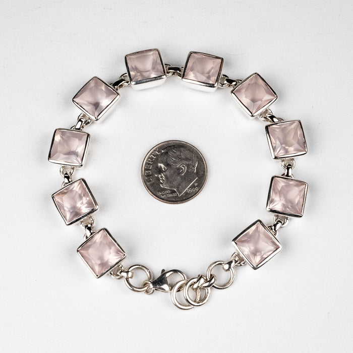 Rose Quartz Bracelet 8" 9mm