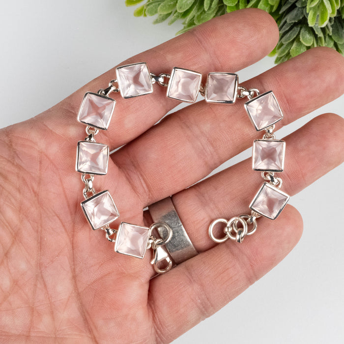 Rose Quartz Bracelet 8" 9mm