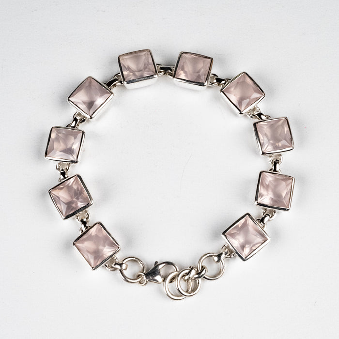 Rose Quartz Bracelet 8" 9mm