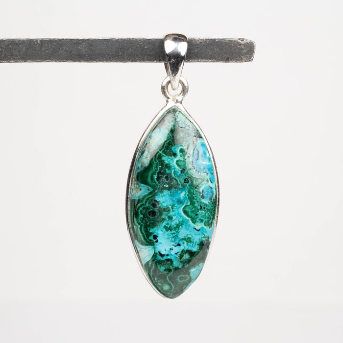Chrysocolla + Malachite Pendant 7.31 g 45x16mm
