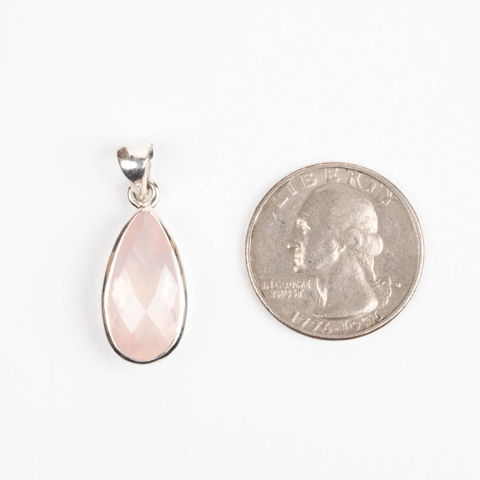 Rose Quartz Pendant 4.10 g 30x11mm