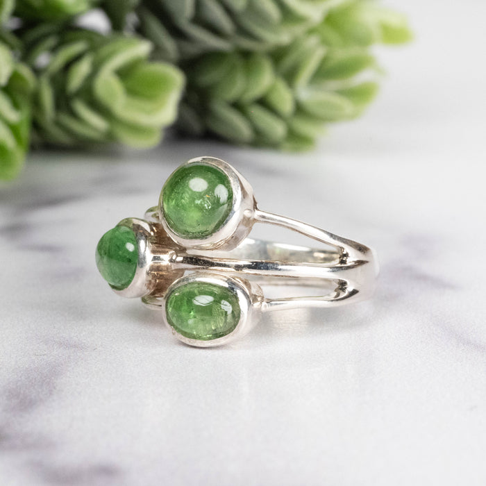 Tsavorite Garnet Ring 5-7mm Size 7