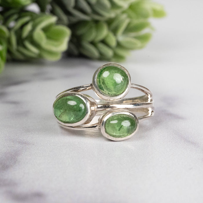 Tsavorite Garnet Ring 5-7mm Size 7