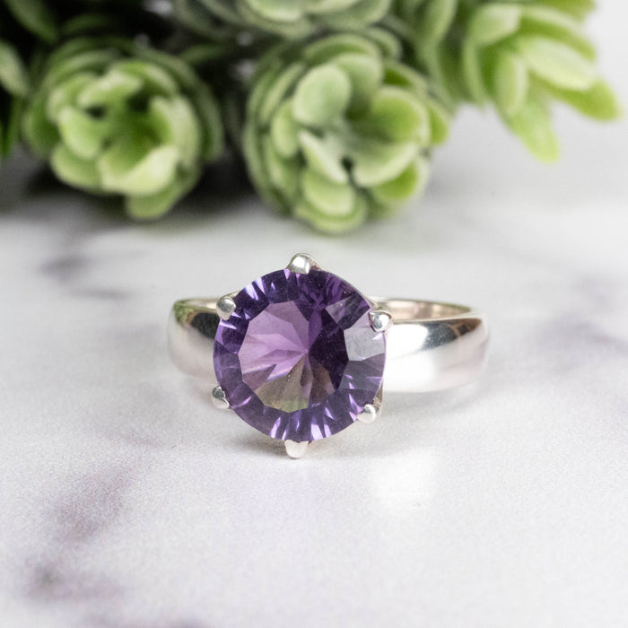 Amethyst Ring 10mm Size 7.5