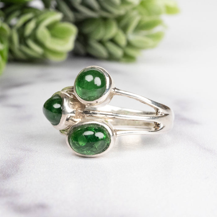 Tsavorite Garnet Ring 5-7mm Size 7