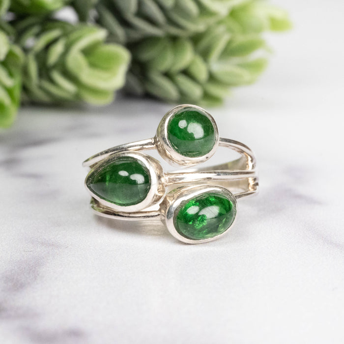 Tsavorite Garnet Ring 5-7mm Size 7