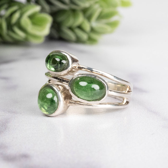 Tsavorite Garnet Ring 5-7mm Size 7