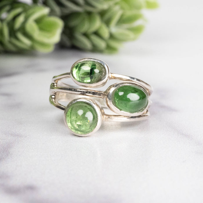 Tsavorite Garnet Ring 5-7mm Size 7