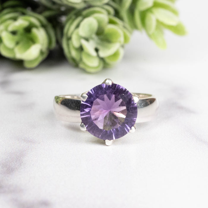 Amethyst Ring 10mm Size 7.5