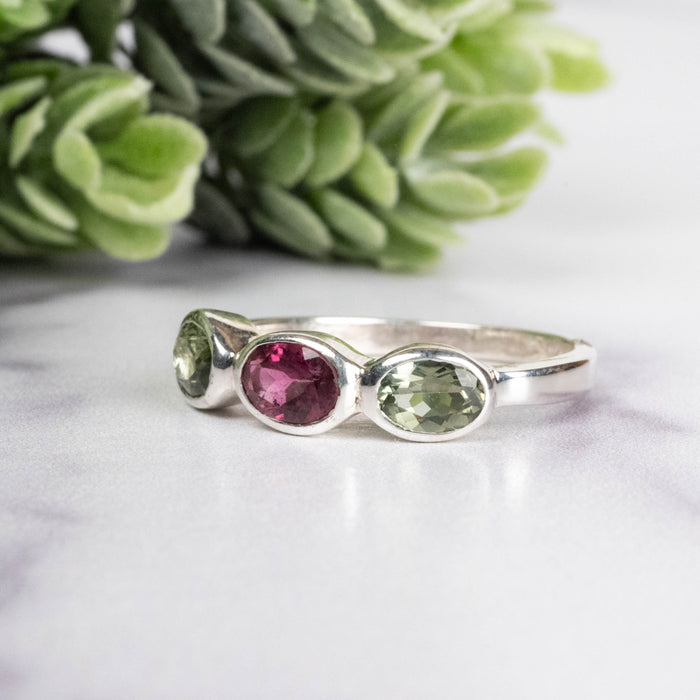 Rhodolite Garnet Ring 6x4mm Size 9