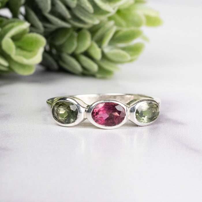 Rhodolite Garnet Ring 6x4mm Size 9
