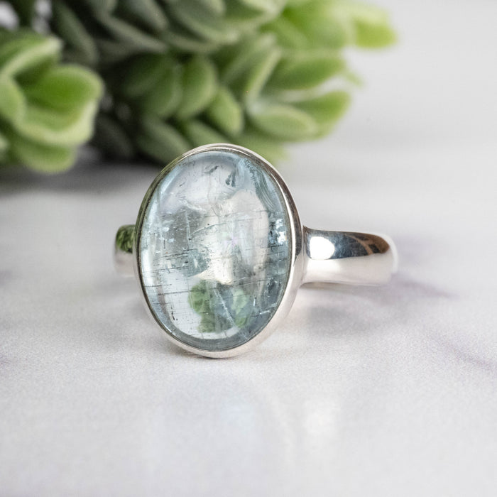 Aquamarine Ring 13x10mm Size 7