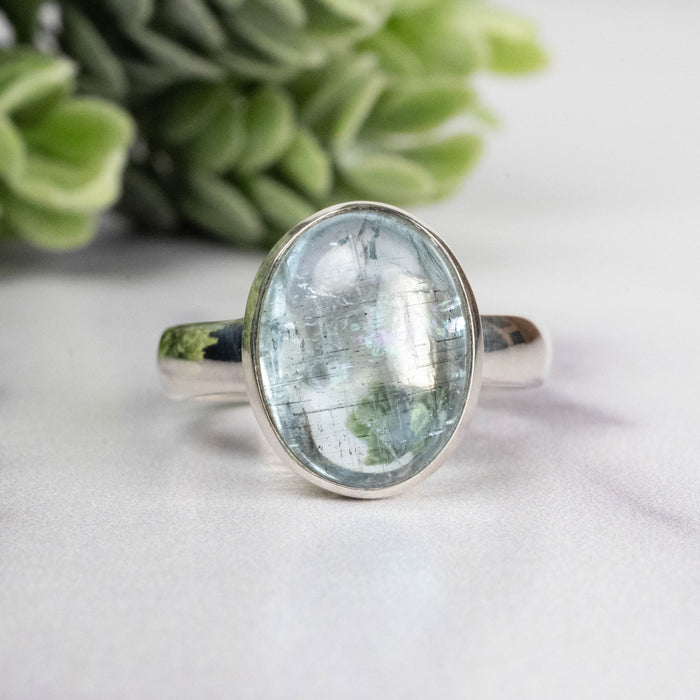 Aquamarine Ring 13x10mm Size 7