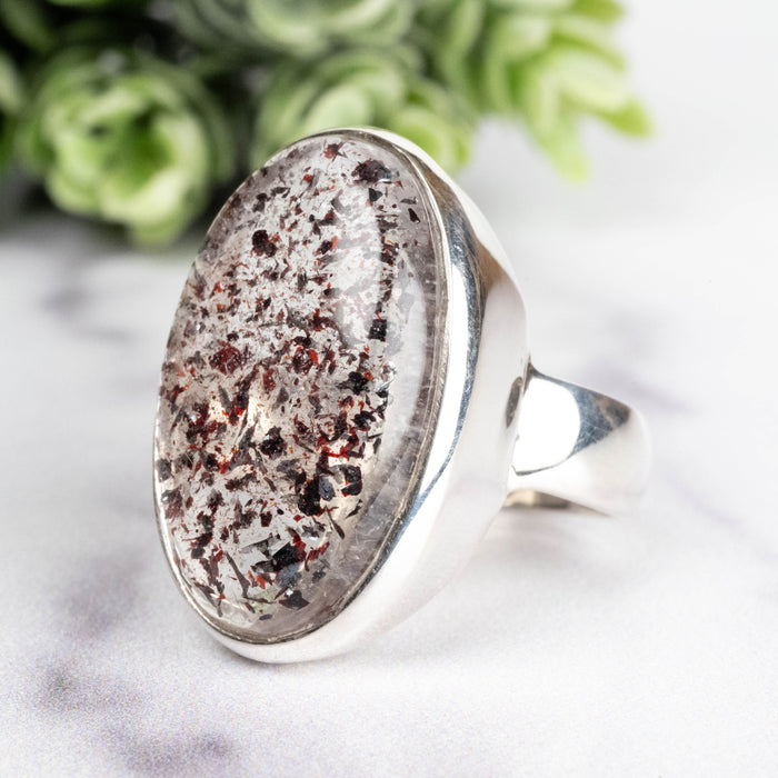 Cacoxenite Ring 25x15mm Size 9.5