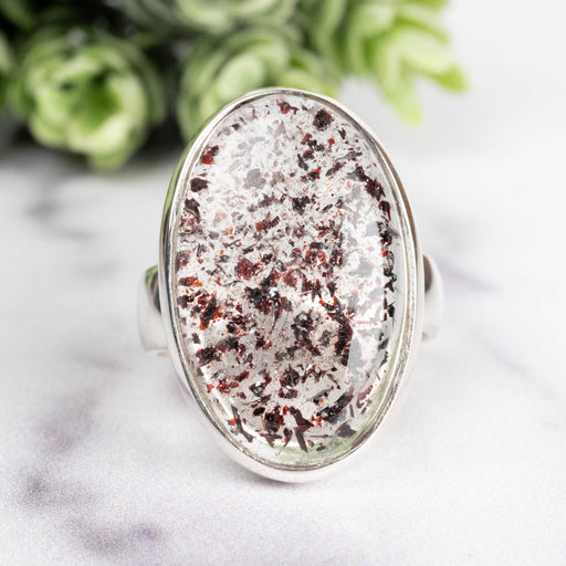 Cacoxenite Ring 25x15mm Size 9.5 - InnerVision Crystals