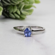 Tanzanite Ring 5x4mm Size 8 - InnerVision Crystals