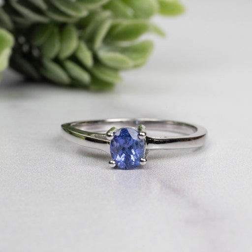 Tanzanite Ring 5x4mm Size 8 - InnerVision Crystals