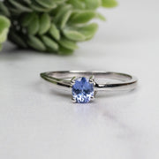 Tanzanite Ring 5x4mm Size 8 - InnerVision Crystals