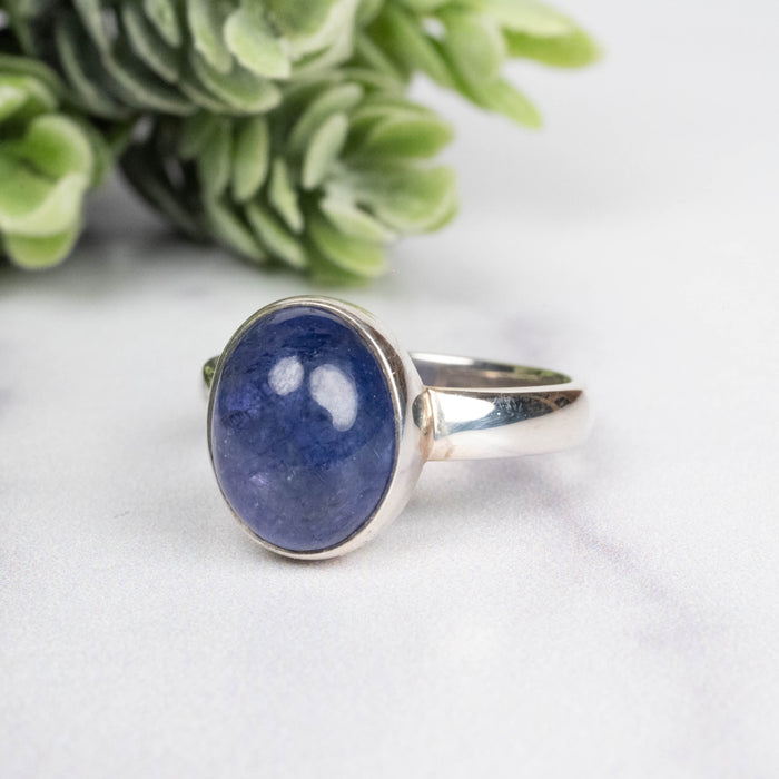 Tanzanite Ring 12x9mm Size 8 Adjustable